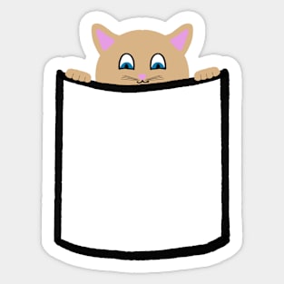 Cat pocket Sticker